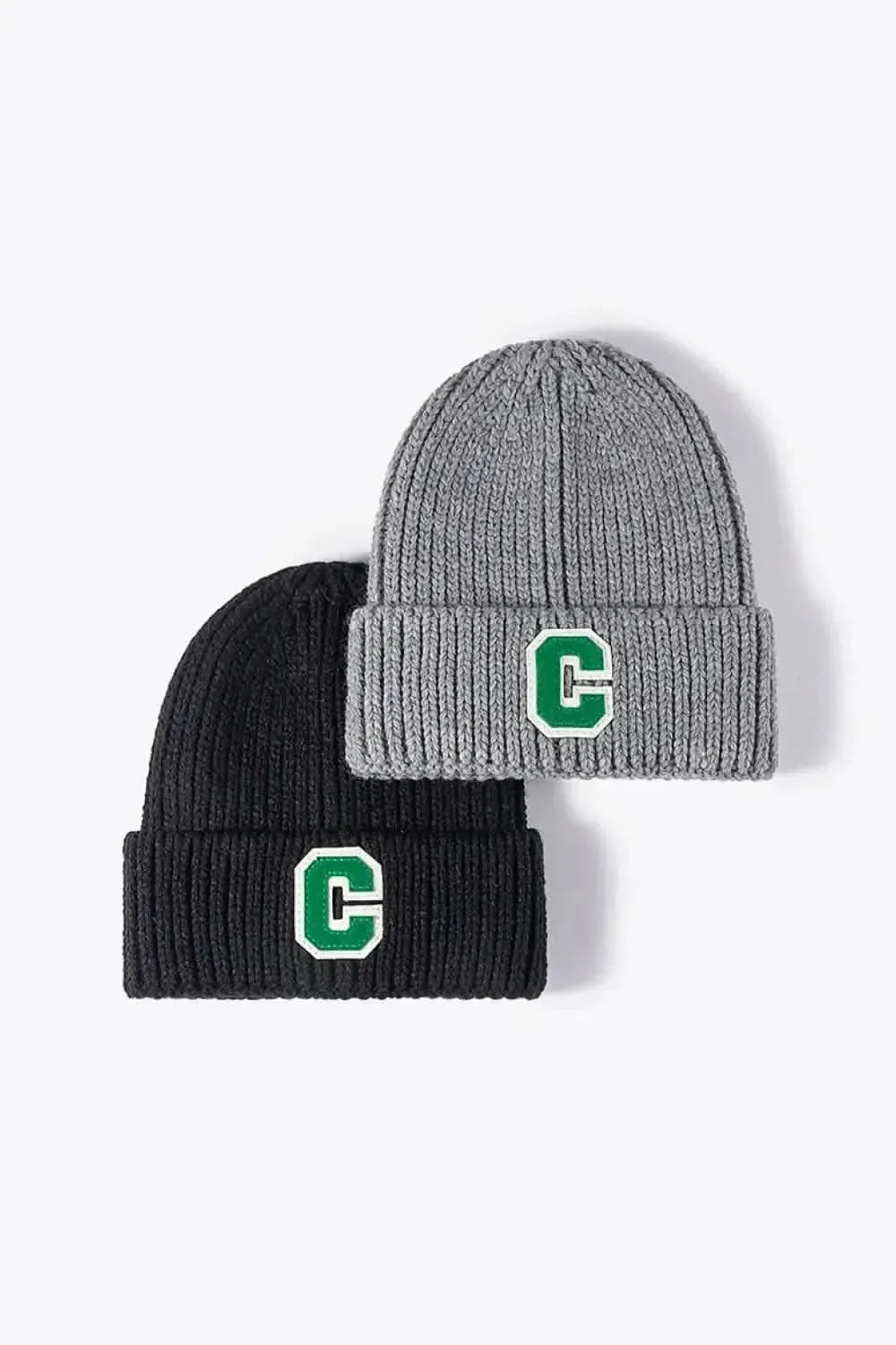 Letter C Patch Cuffed Beanie - Bad Moms Club