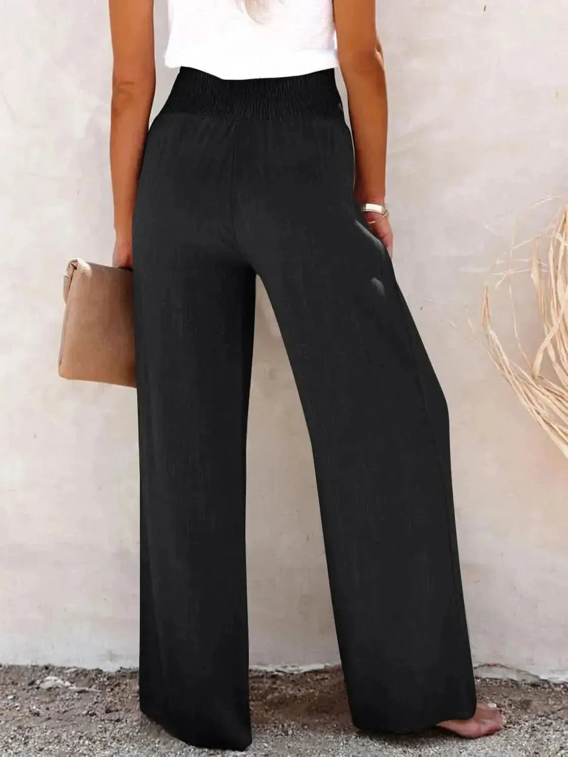 Full Size Decorative Button High Waist Pants - Bad Moms Club