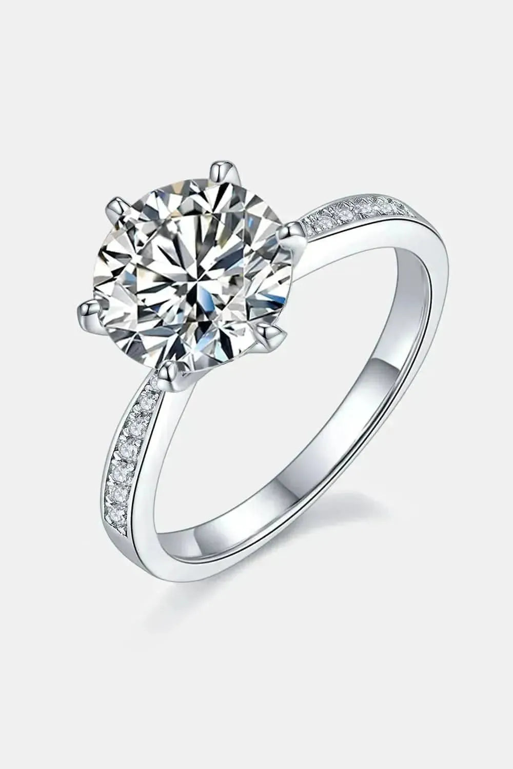 3 Carat Moissanite Side Stone Ring - Bad Moms Club