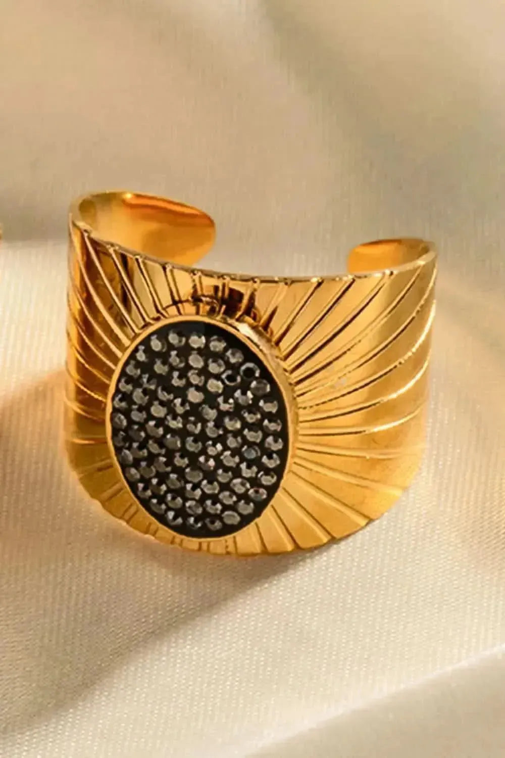 Wide Band Stainless Steel Open Ring - Bad Moms Club