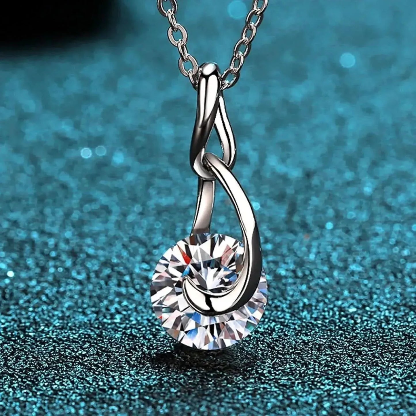 2 Carat Moissanite 925 Sterling Silver Necklace - Bad Moms Club