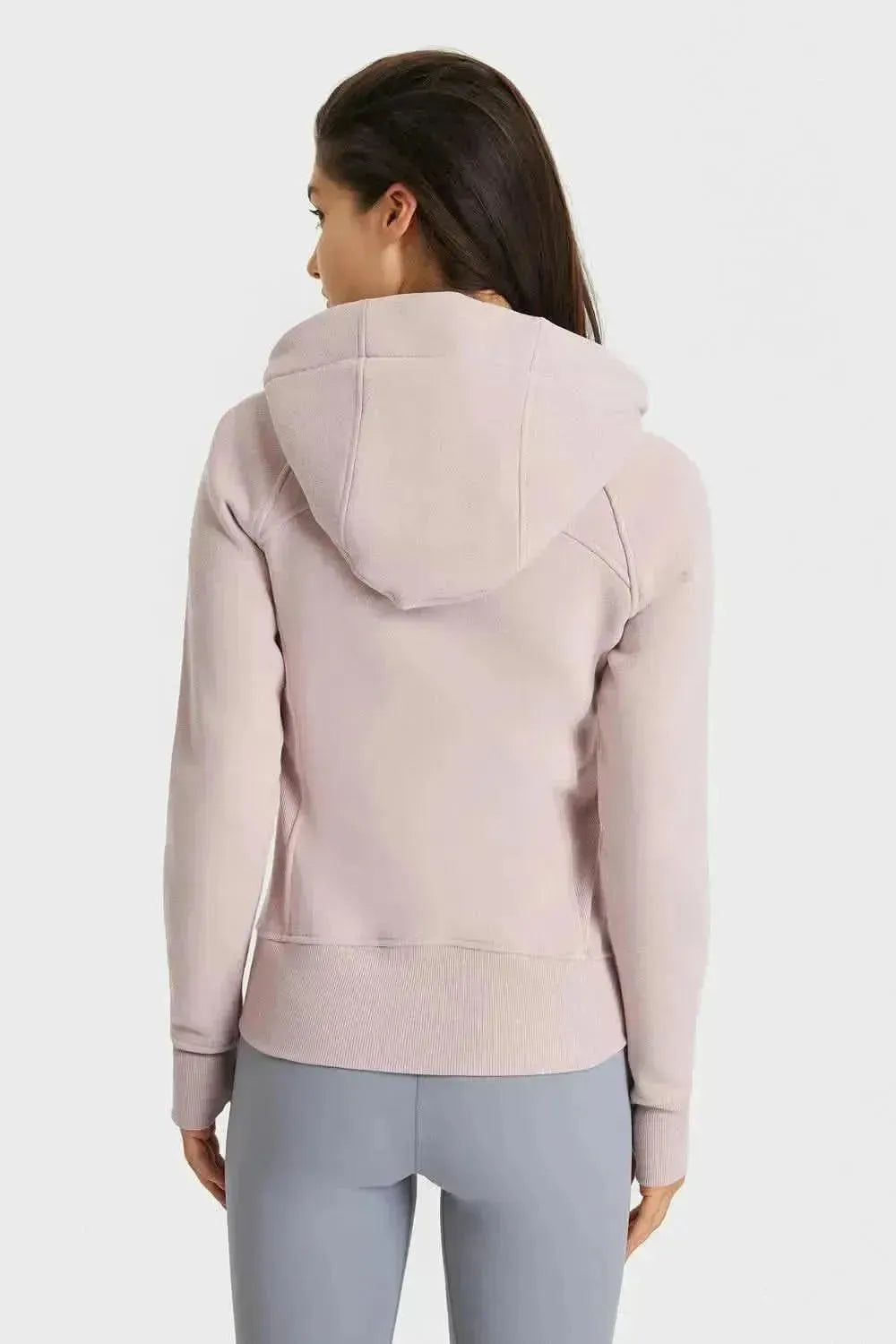Zip Up Seam Detail Hooded Sports Jacket - Bad Moms Club