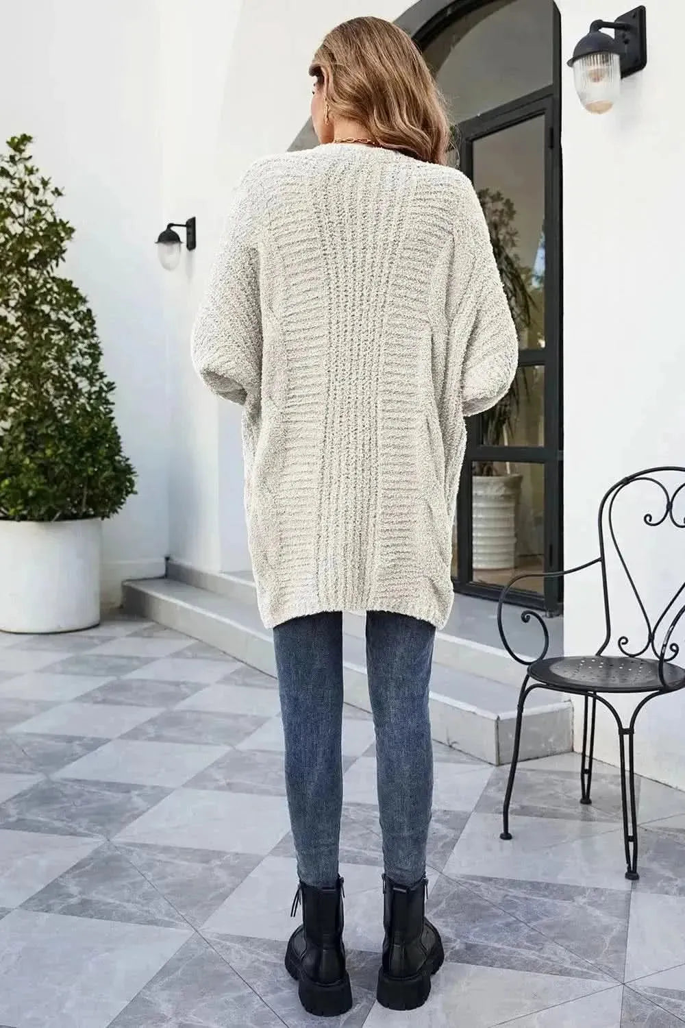 Open Front Dolman Sleeve Cardigan - Bad Moms Club
