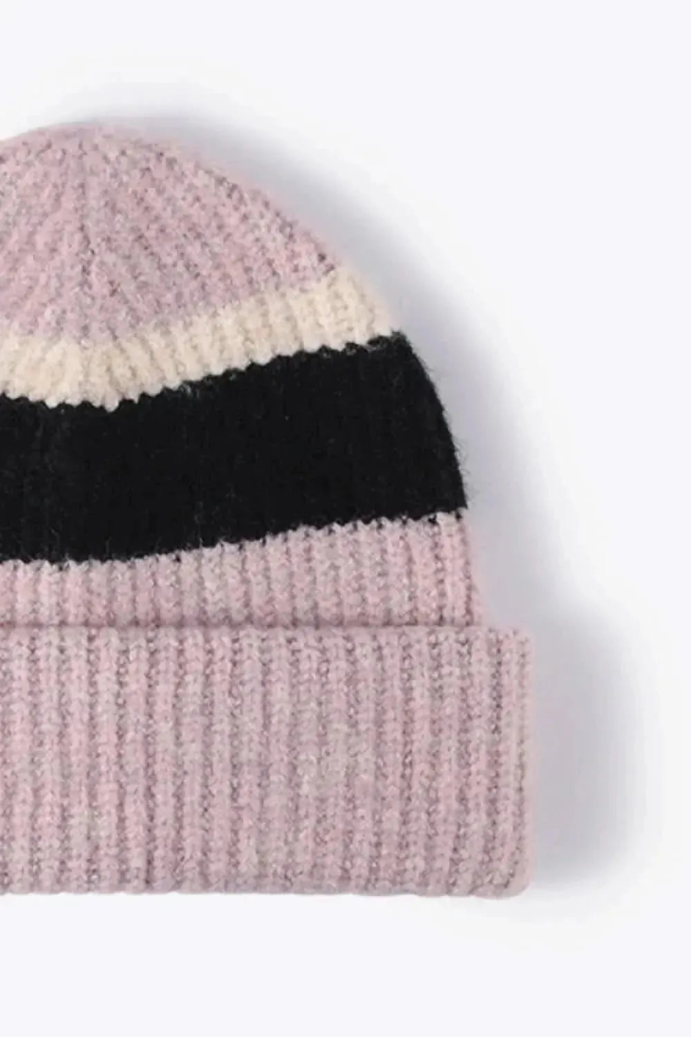 Tricolor Cuffed Knit Beanie - Bad Moms Club