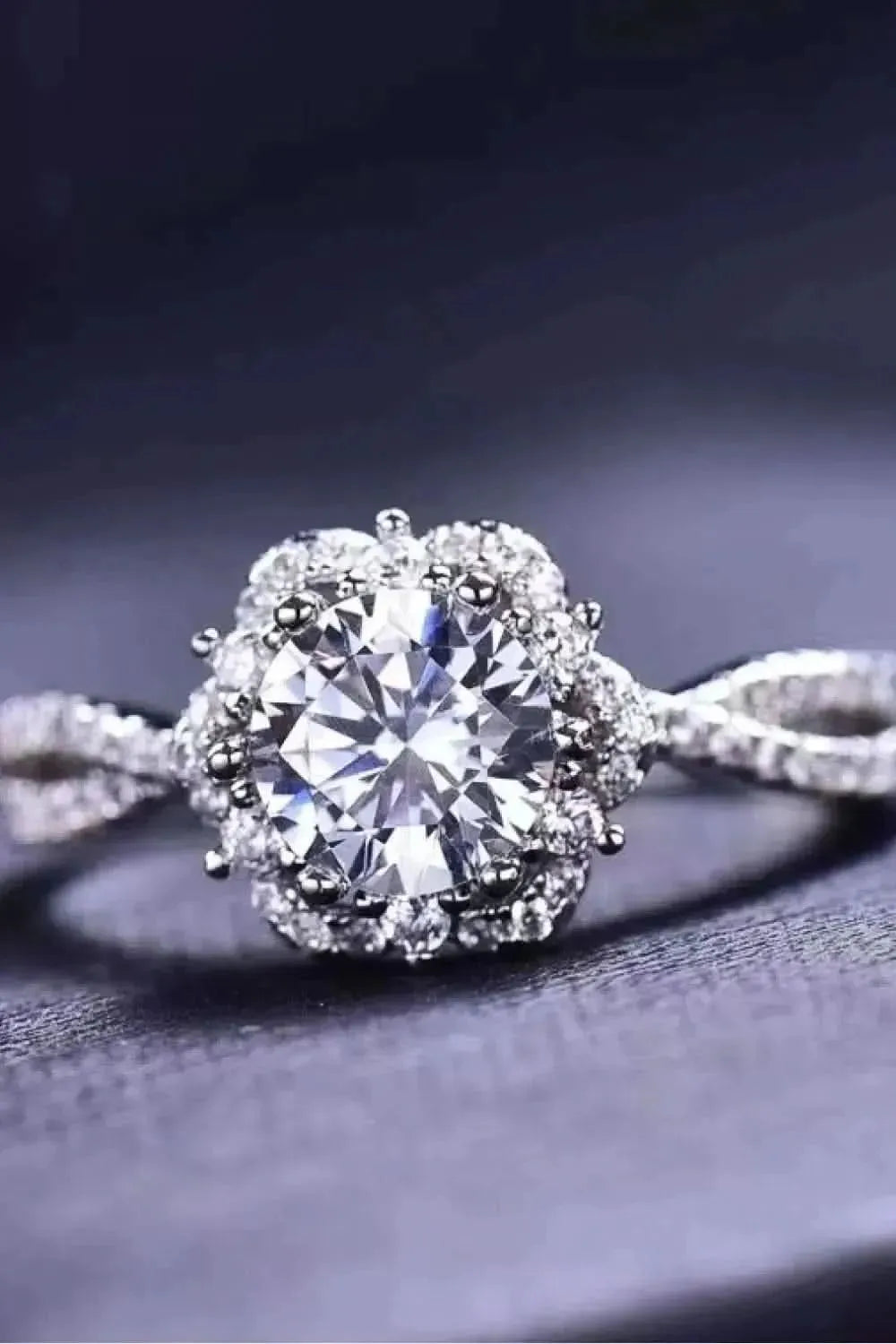 Platinum-Plated Six Prong 1 Carat Moissanite Ring - Bad Moms Club