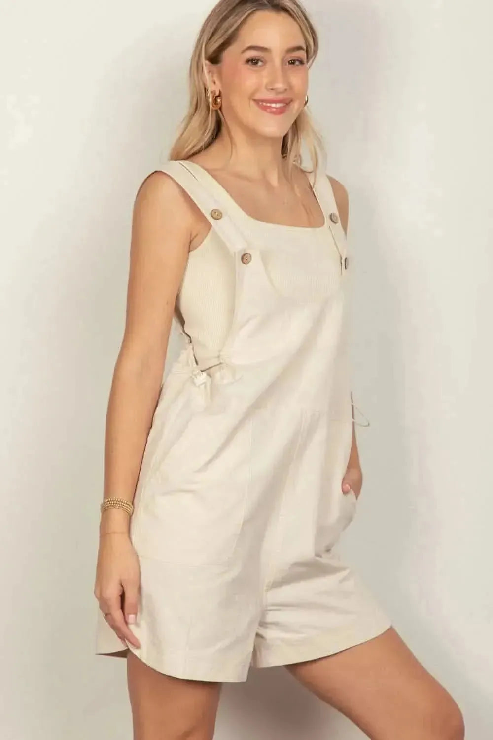 VERY J Adjustable Waist Suspender Overalls with Pockets - Bad Moms Club