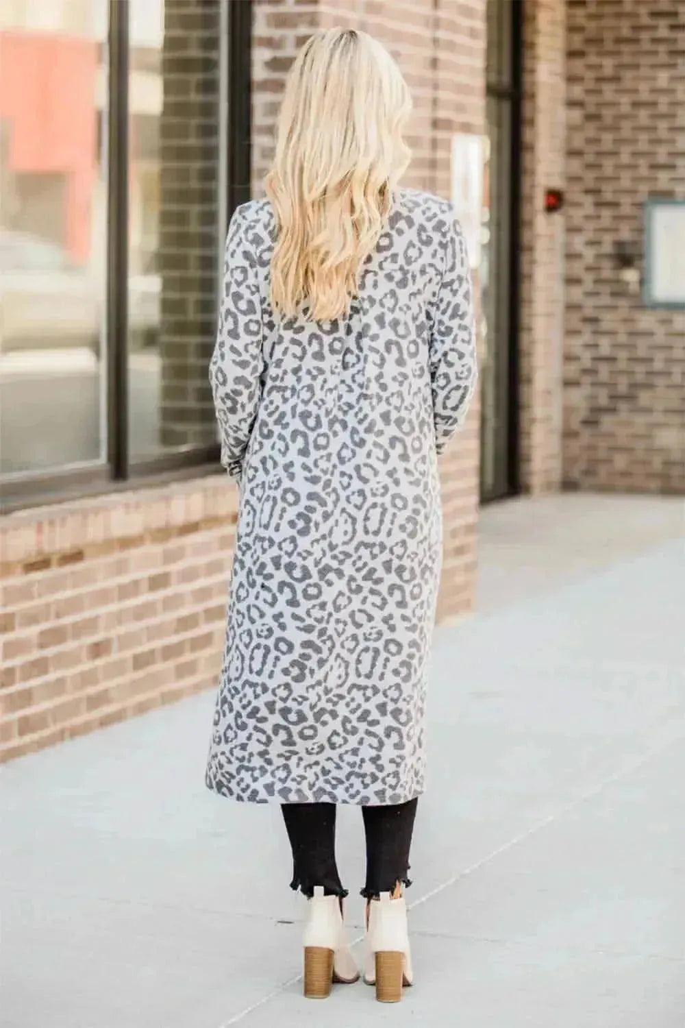 Open Front Leopard Cardigan - Bad Moms Club