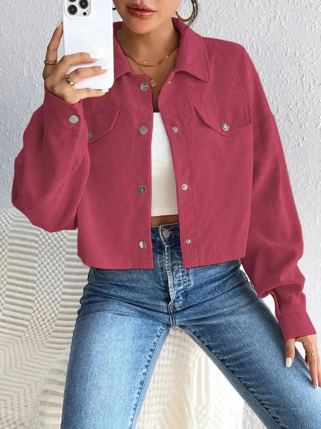 Honey Snap Down Long Sleeve Jacket - Bad Moms Club