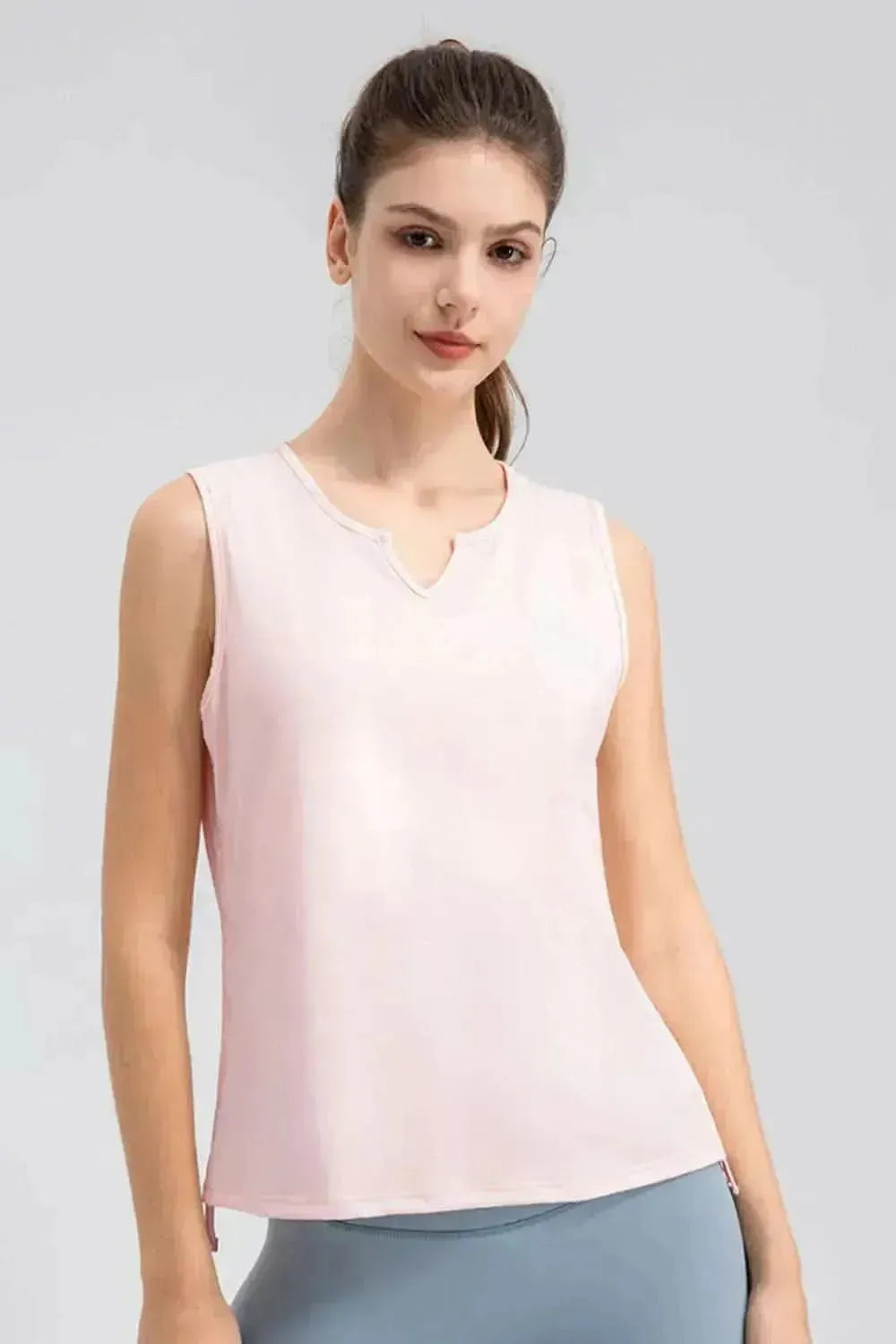 Notched Wide Strap Active Tank - Bad Moms Club
