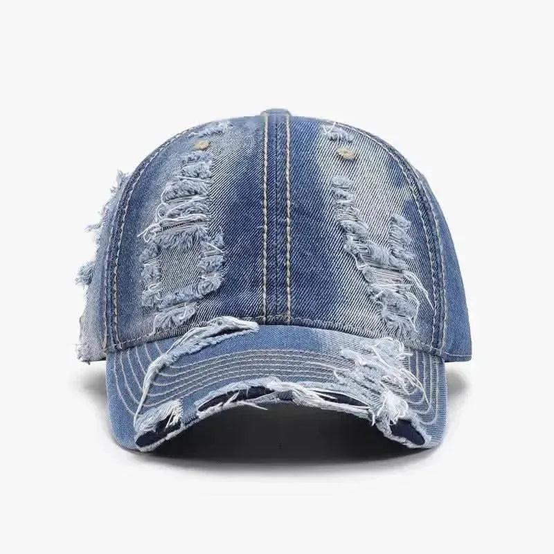 Distressed Adjustable Cotton Baseball Cap - Bad Moms Club