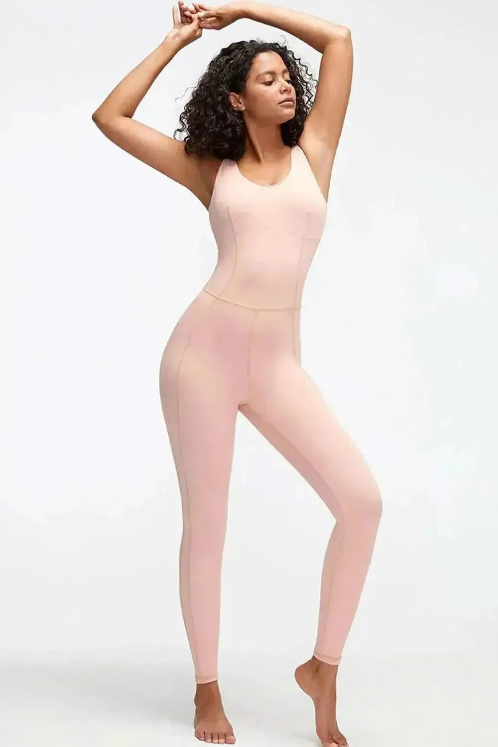Crisscross Wide Strap Active Jumpsuit - Bad Moms Club