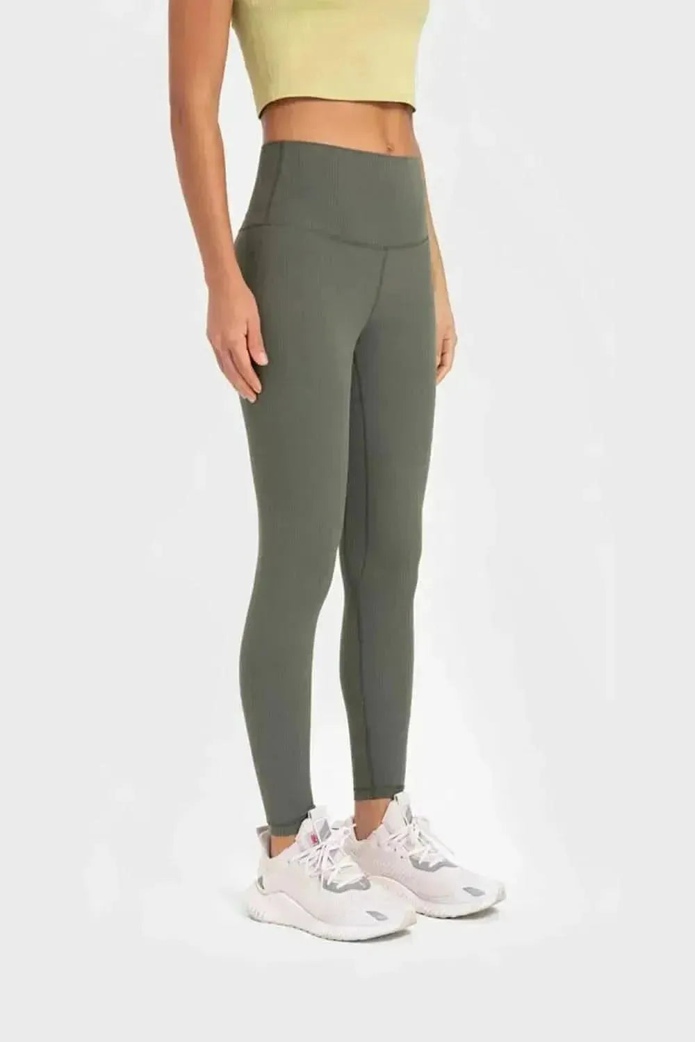 Highly Stretchy Wide Waistband Yoga Leggings - Bad Moms Club