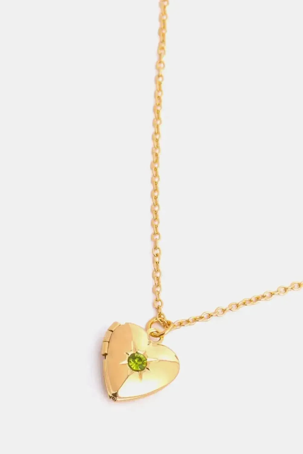 Zircon Heart Shape 14K Gold-Plated Pendant Necklace - Bad Moms Club