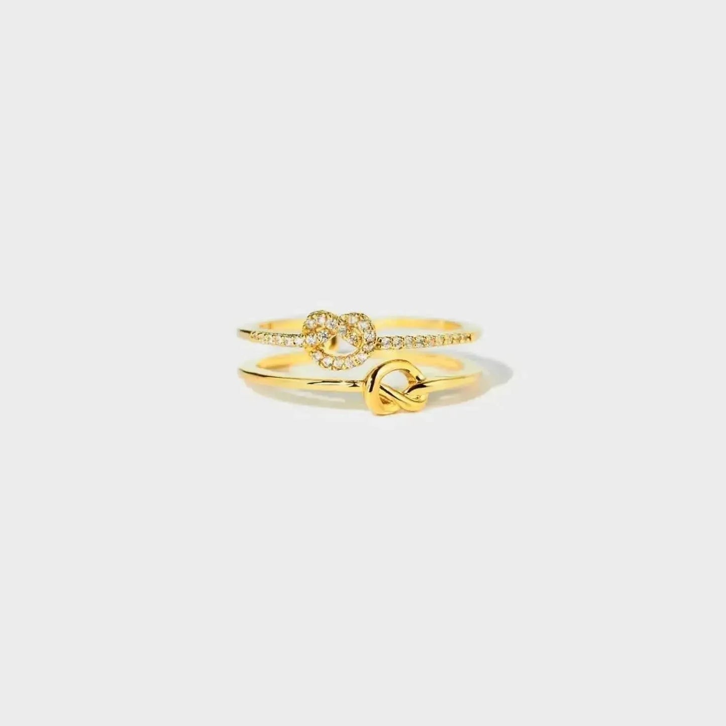 925 Sterling Silver Double-Layered Knot Ring - Bad Moms Club