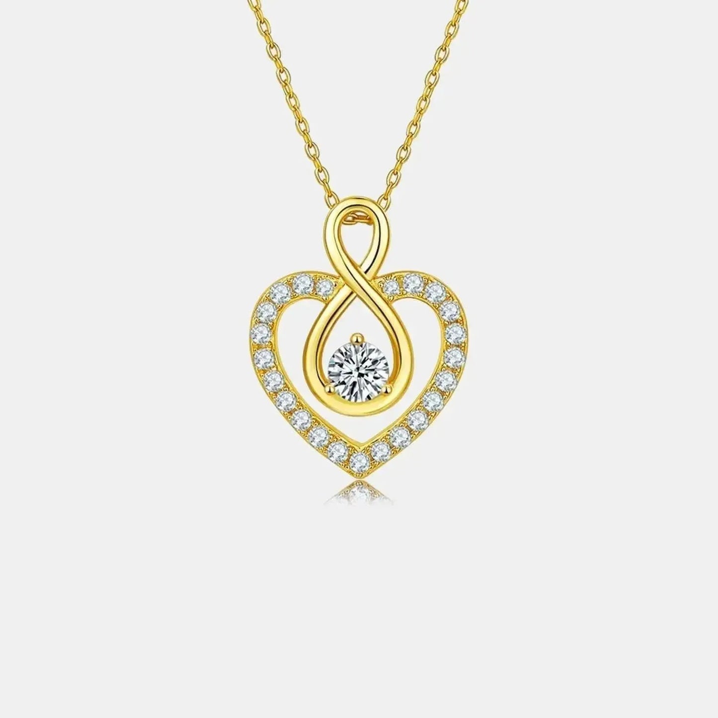 1 Carat Moissanite 925 Sterling Silver Heart Shape Necklace - Bad Moms Club