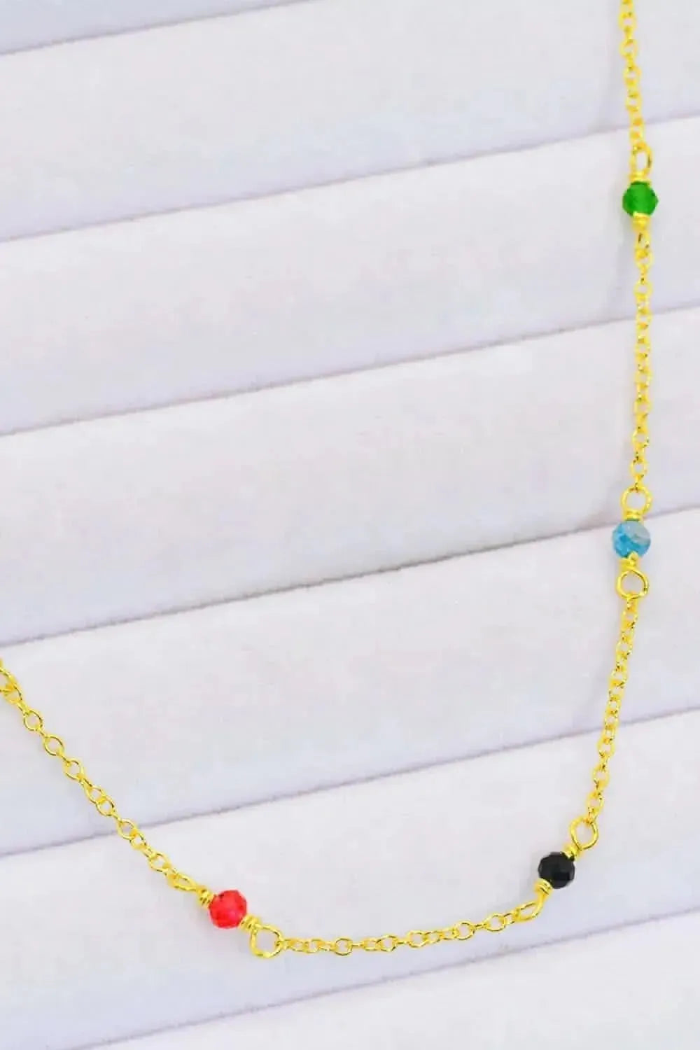 18K Gold-Plated Multicolored Bead Necklace - Bad Moms Club