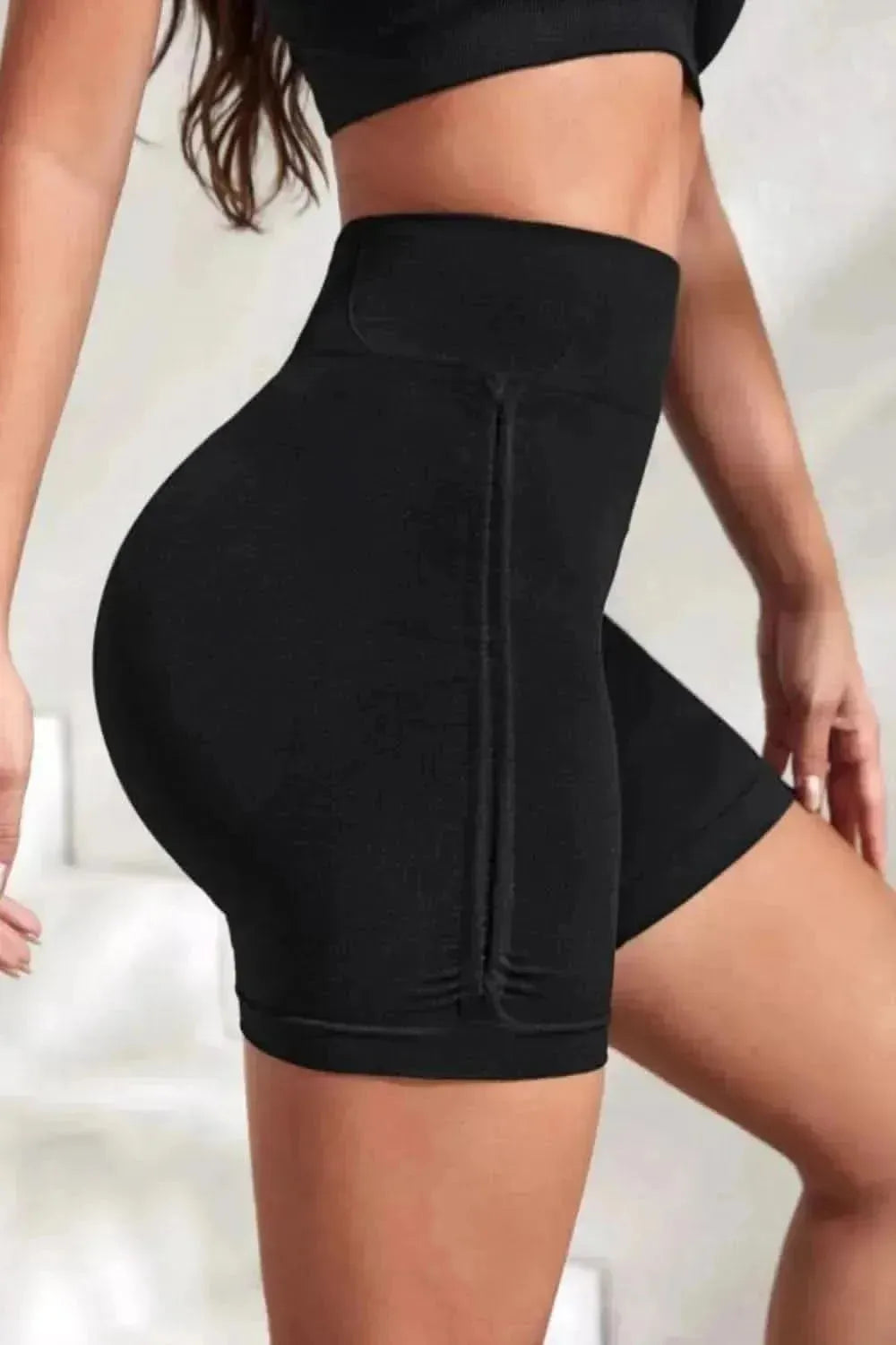 Slim Fit High Waistband Active Shorts - Bad Moms Club