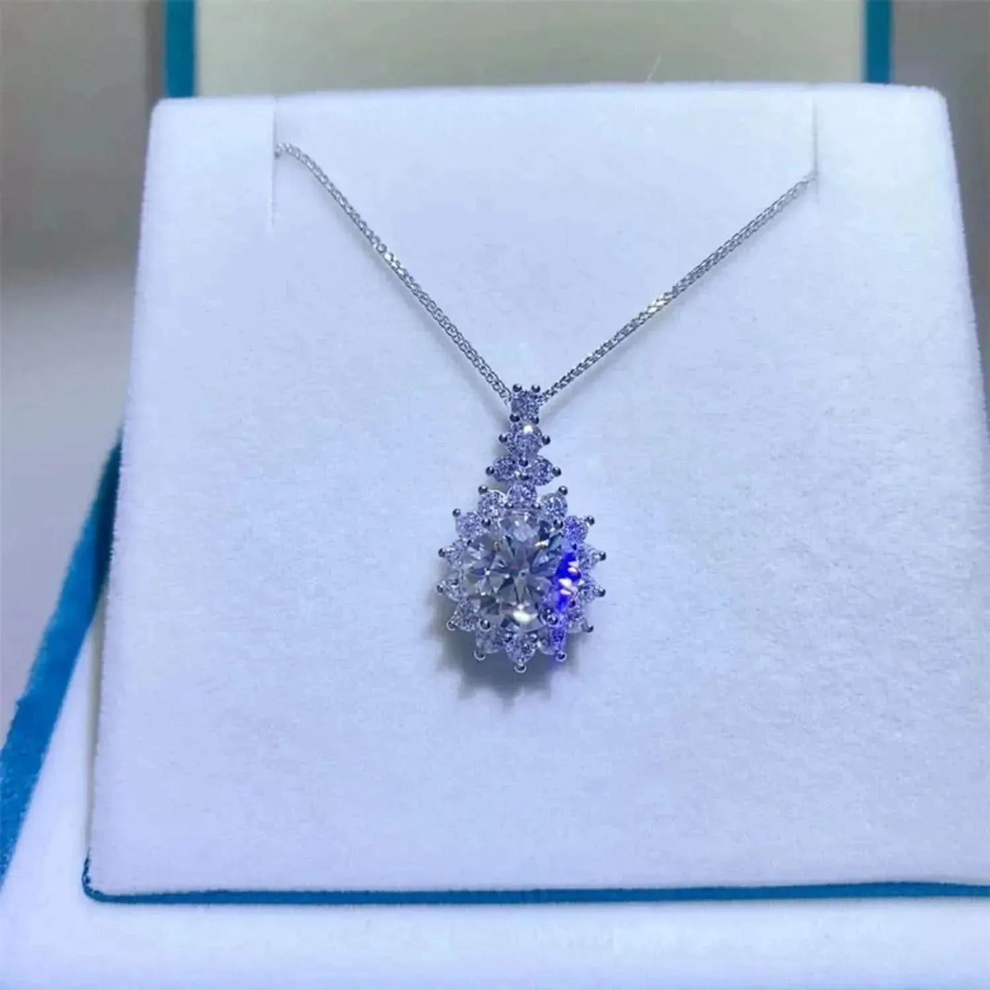 5 Carat Moissanite 925 Sterling Silver Pendant Necklace - Bad Moms Club