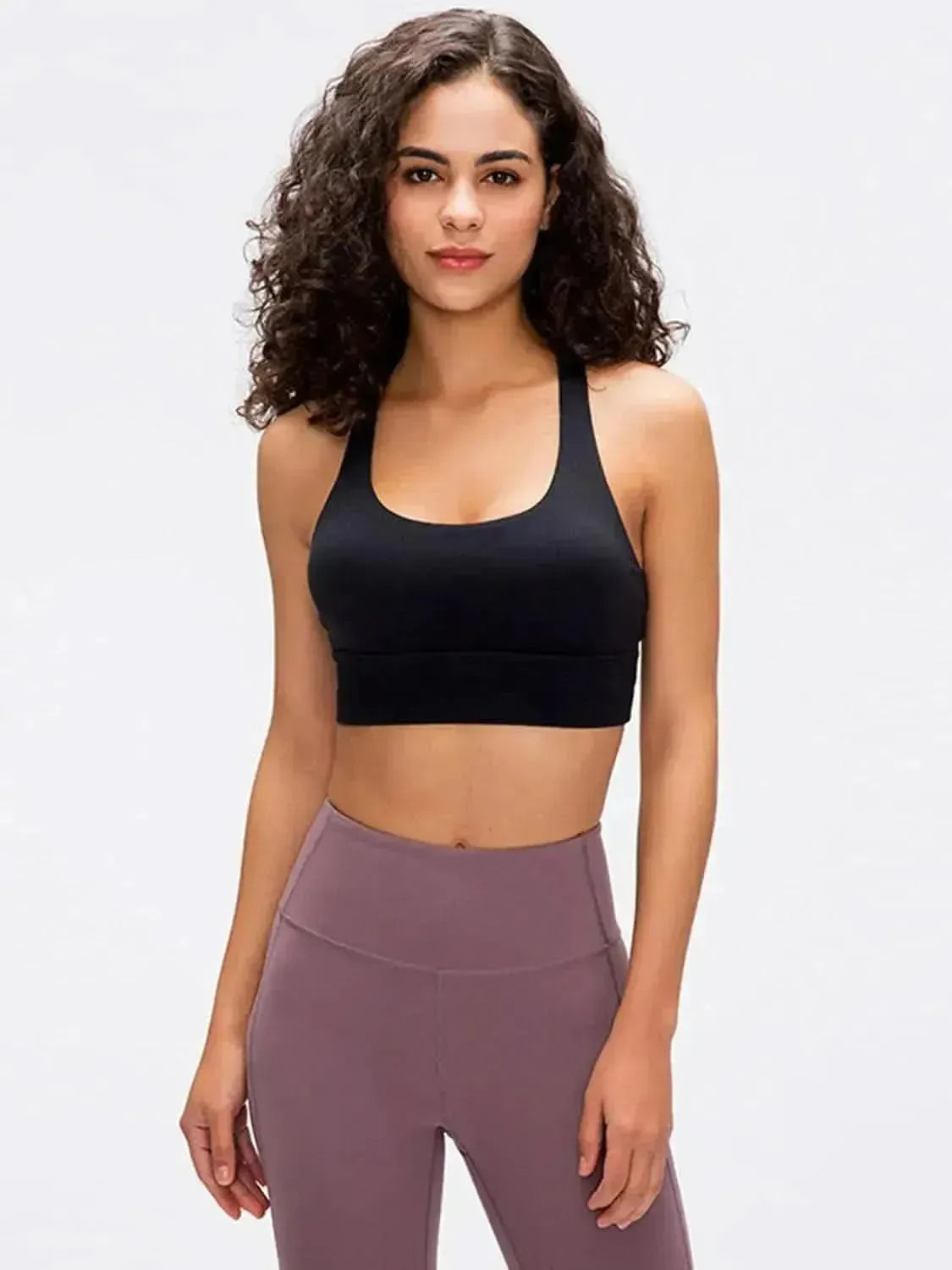 Crisscross Scoop Neck Active Tank - Bad Moms Club