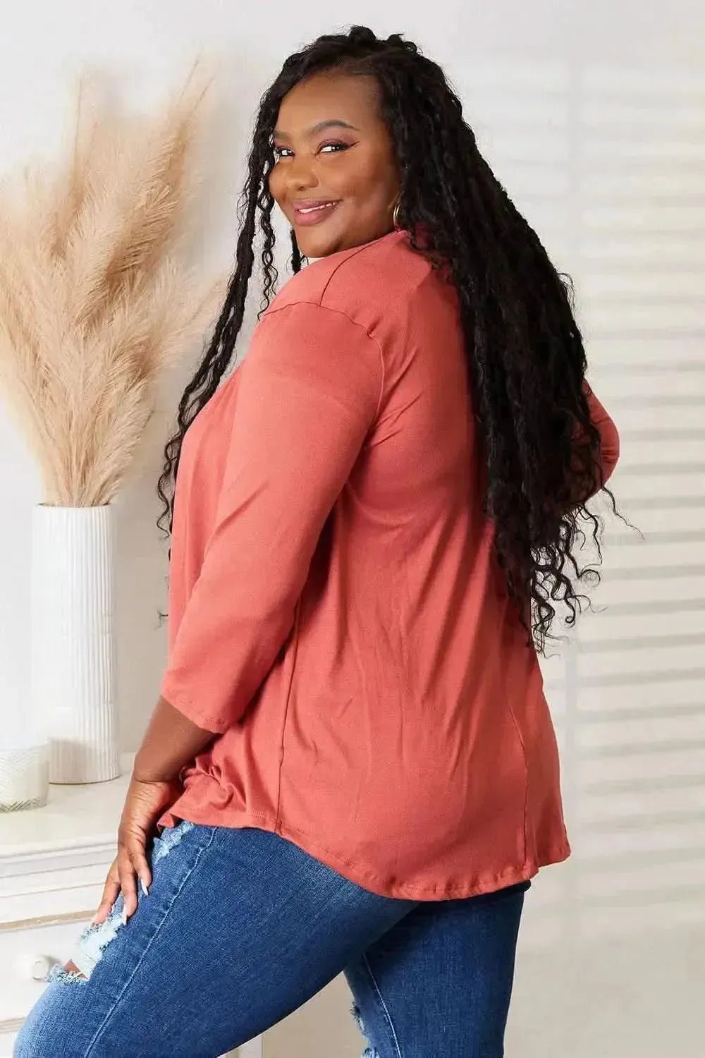 Culture Code Full Size Open Front Cardigan - Bad Moms Club