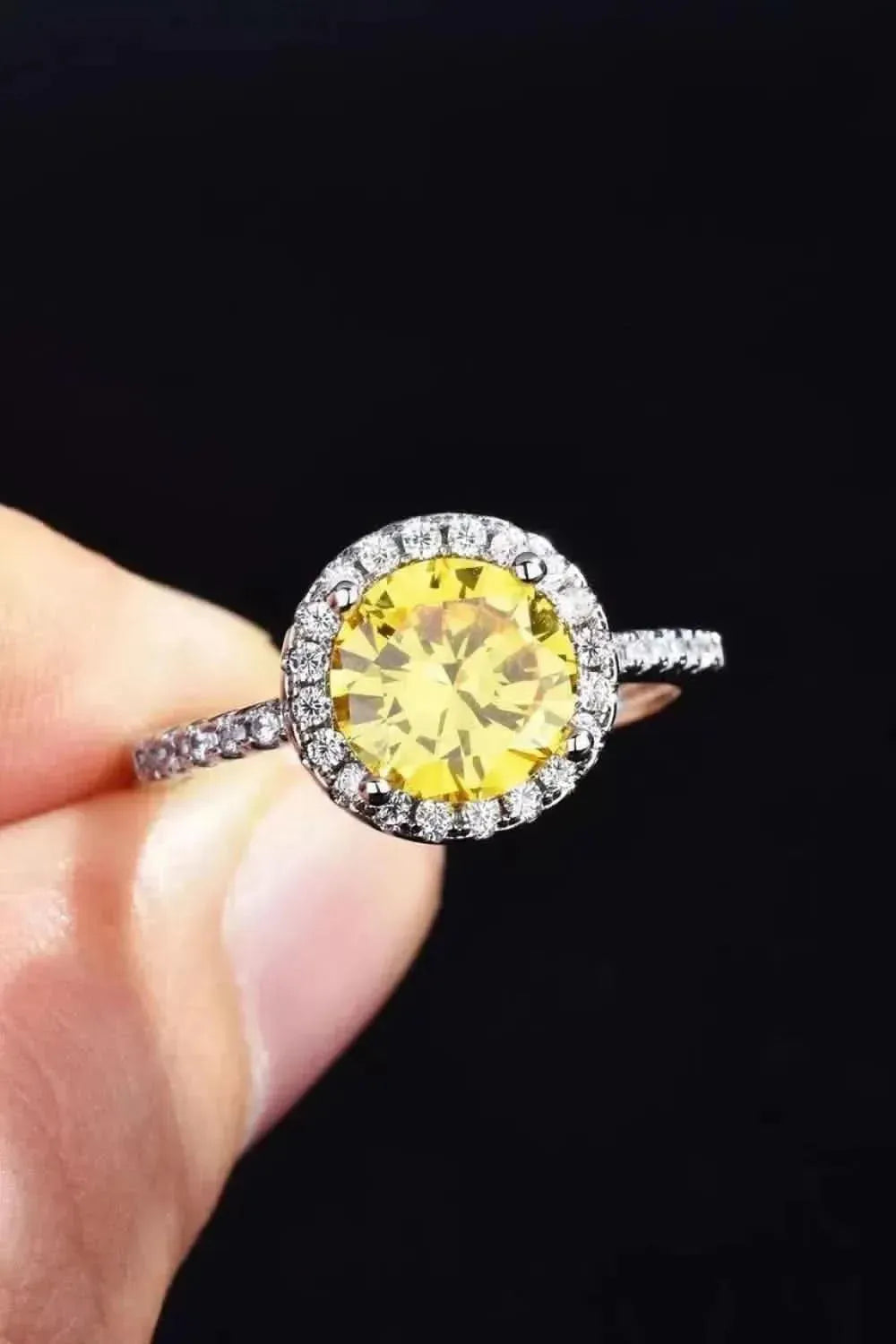 2 Carat Moissanite Round Ring - Bad Moms Club