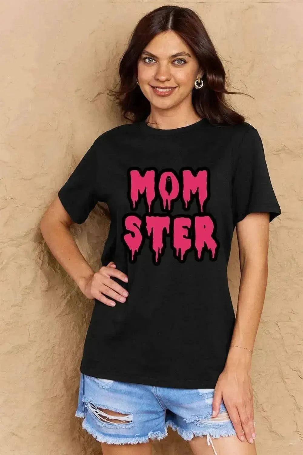 Simply Love Full Size MOM STER Graphic Cotton T-Shirt - Bad Moms Club