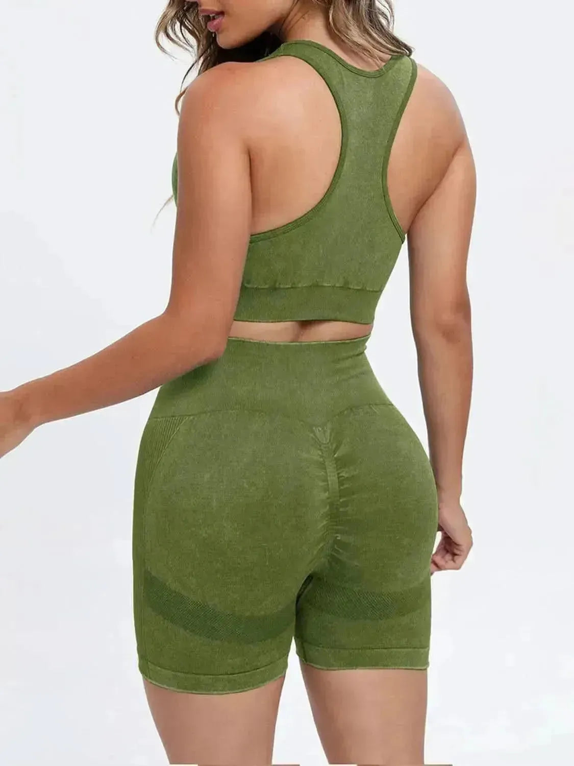 Scoop Neck Wide Strap Top and Shorts Active Set - Bad Moms Club