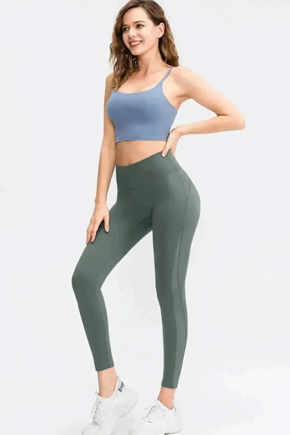 Wide Waistband Slim Fit Long Sports Pants - Bad Moms Club
