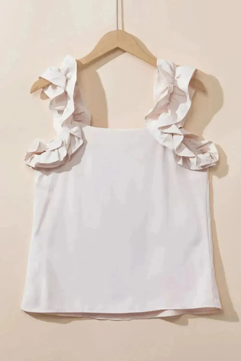 Ruffled Square Neck Tank - Bad Moms Club