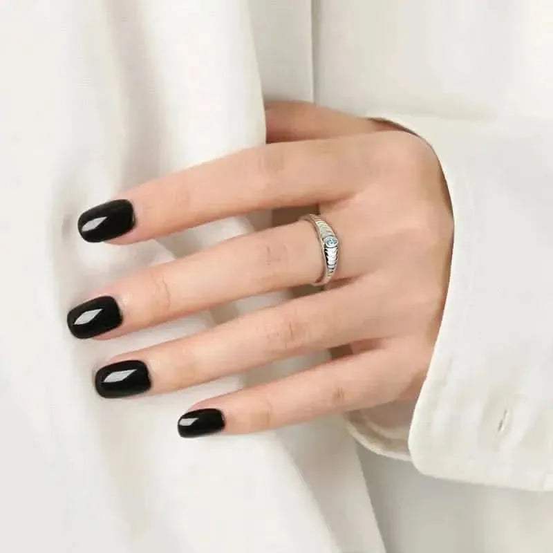 925 Sterling Silver Inlaid Zircon Ring - Bad Moms Club