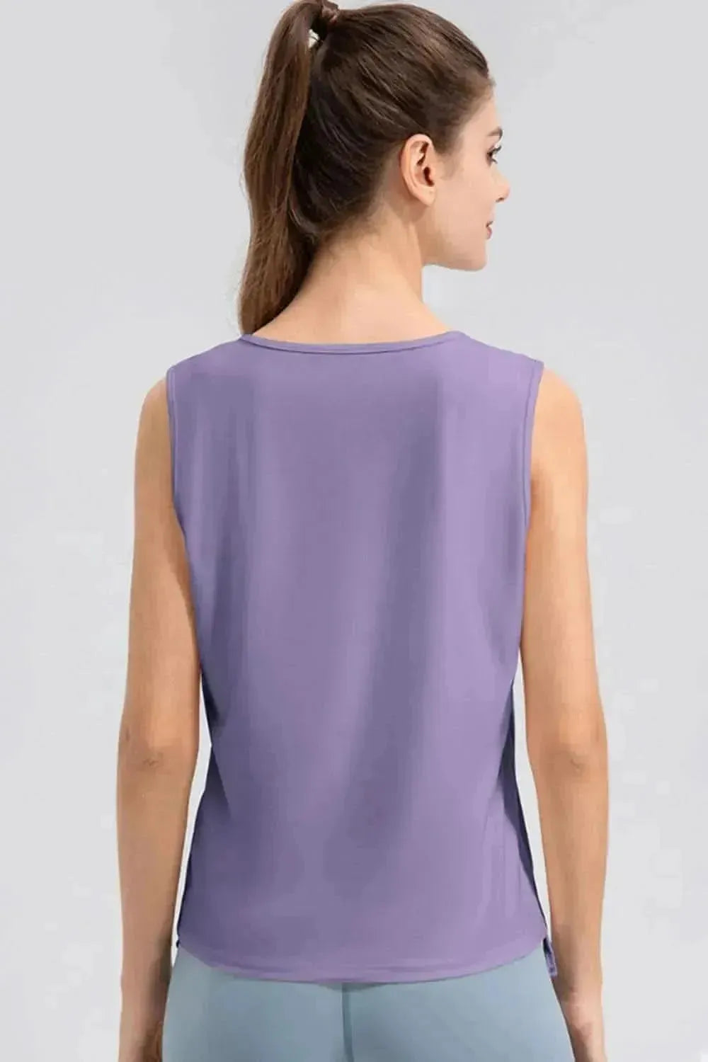Notched Wide Strap Active Tank - Bad Moms Club