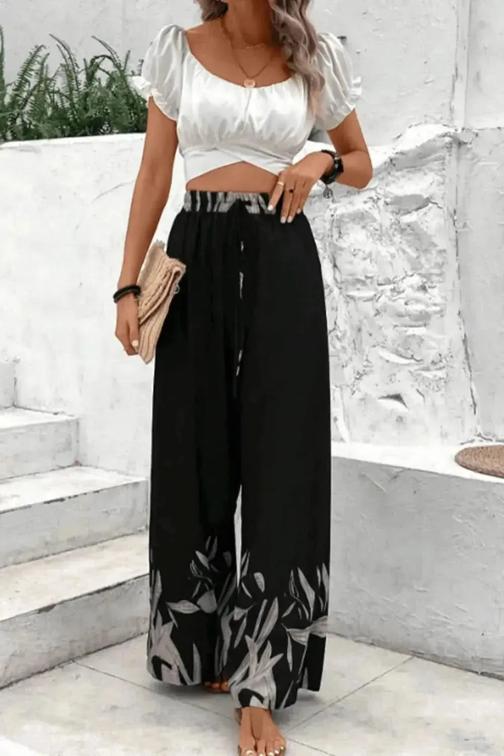 Honey Drawstring High Waist Relax Fit Long Pants - Bad Moms Club
