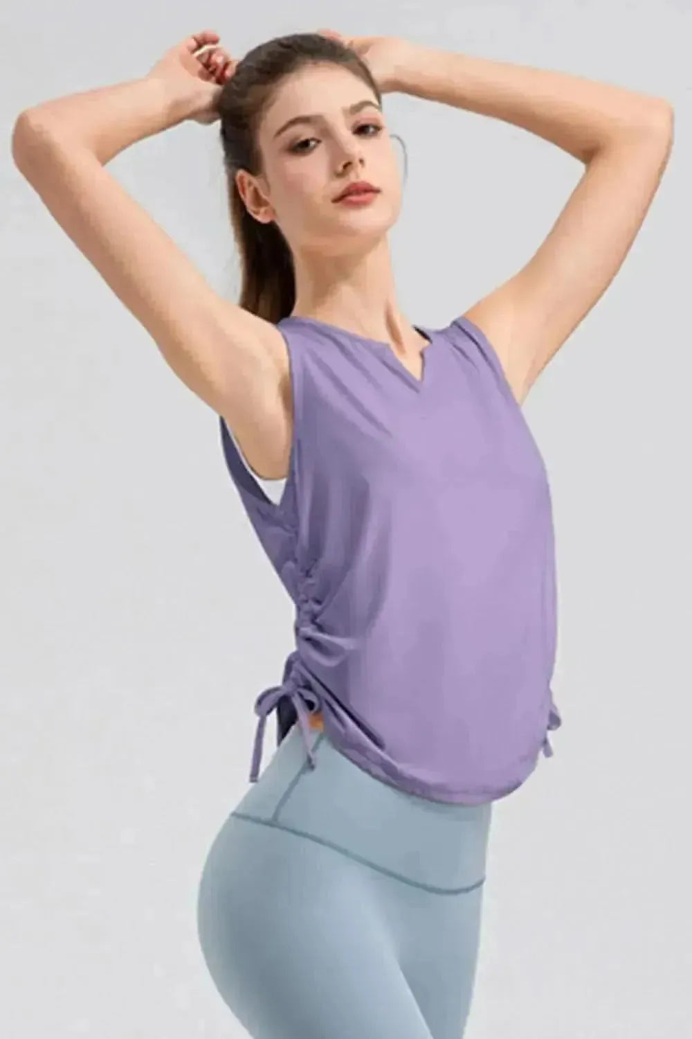 Notched Wide Strap Active Tank - Bad Moms Club