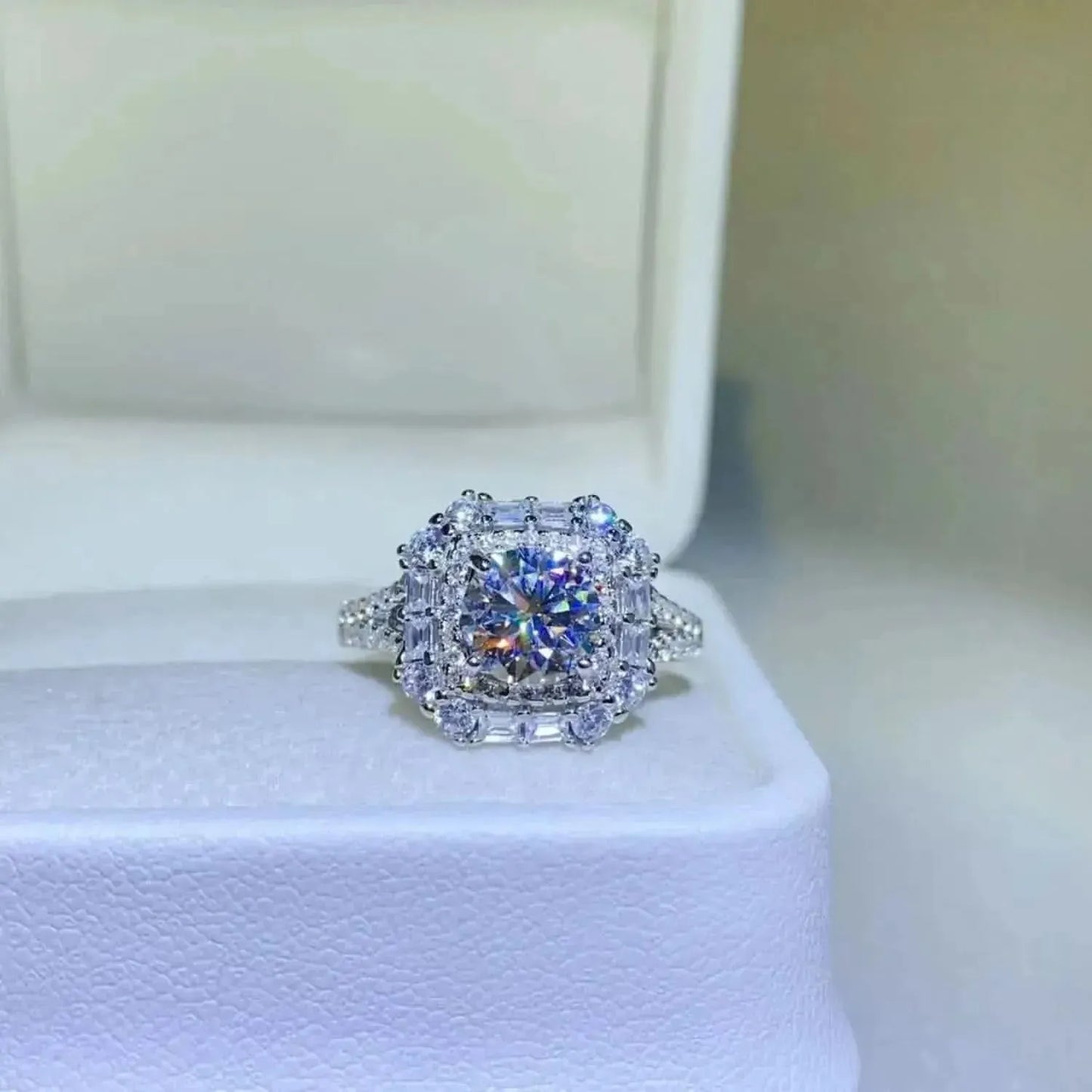 1 Carat Moissanite 925 Sterling Silver Ring - Bad Moms Club