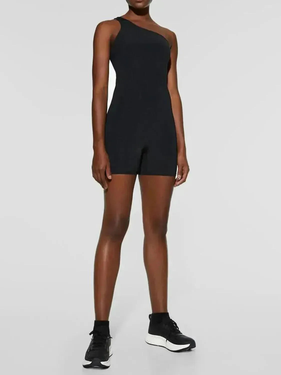 Single Shoulder Active Romper - Bad Moms Club