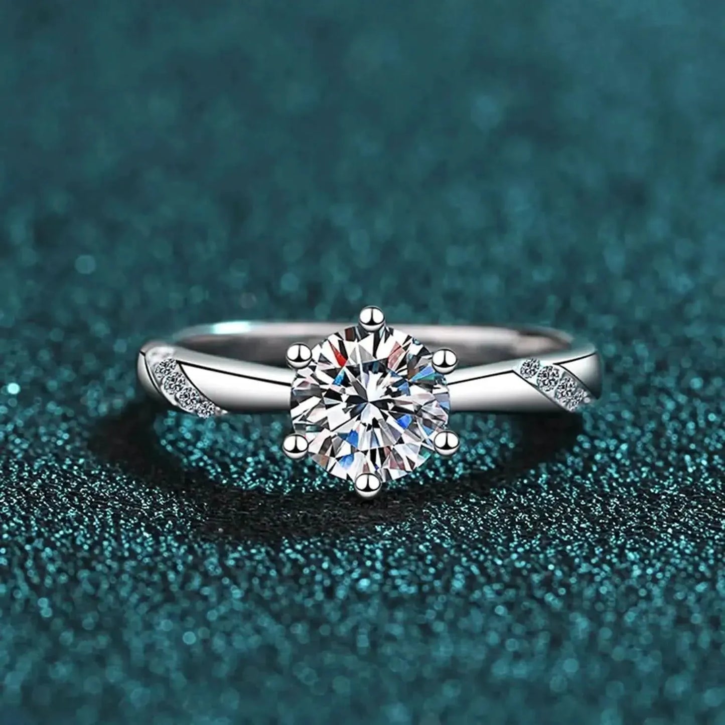 1 Carat Moissanite 925 Sterling Silver Ring - Bad Moms Club