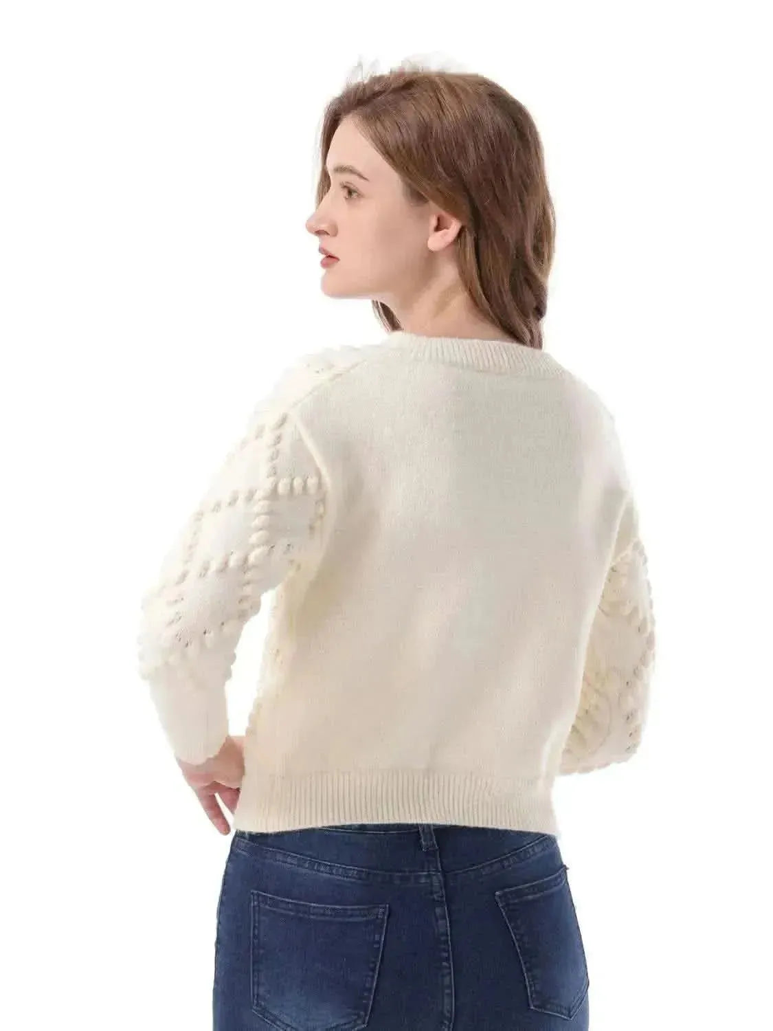 Button Down Round Neck Cardigan - Bad Moms Club