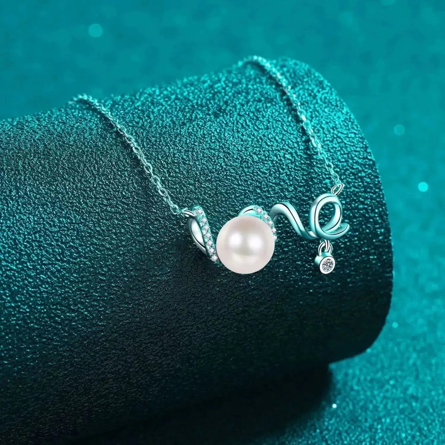 Pearl Moissanite 925 Sterling Silver Necklace - Bad Moms Club