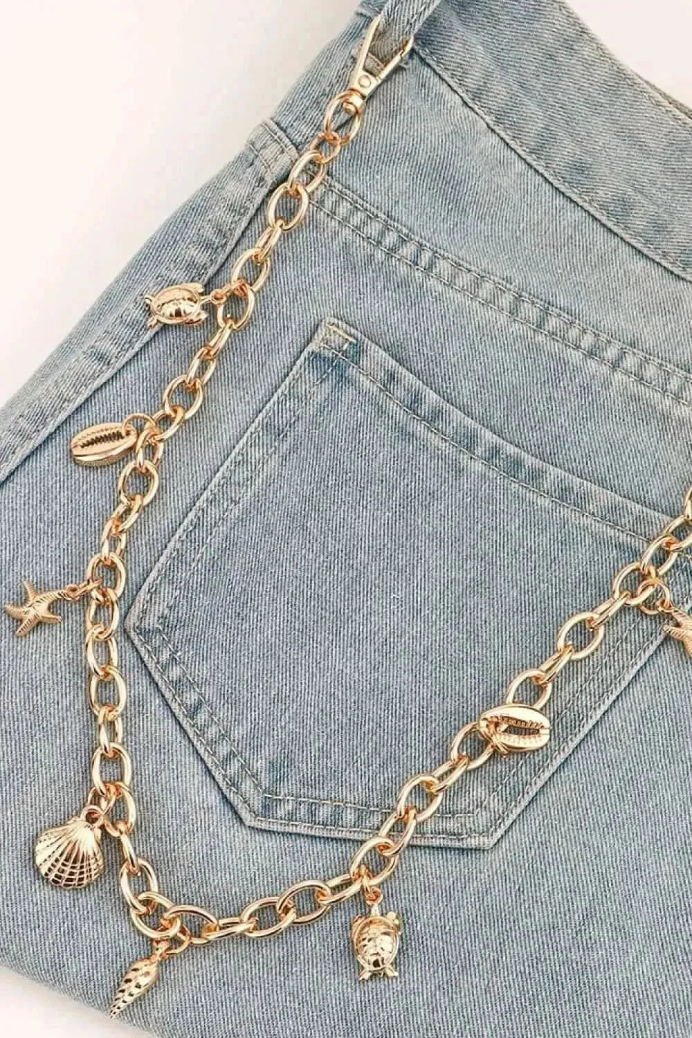 Sea Element Charm Iron Chain Belt - Bad Moms Club