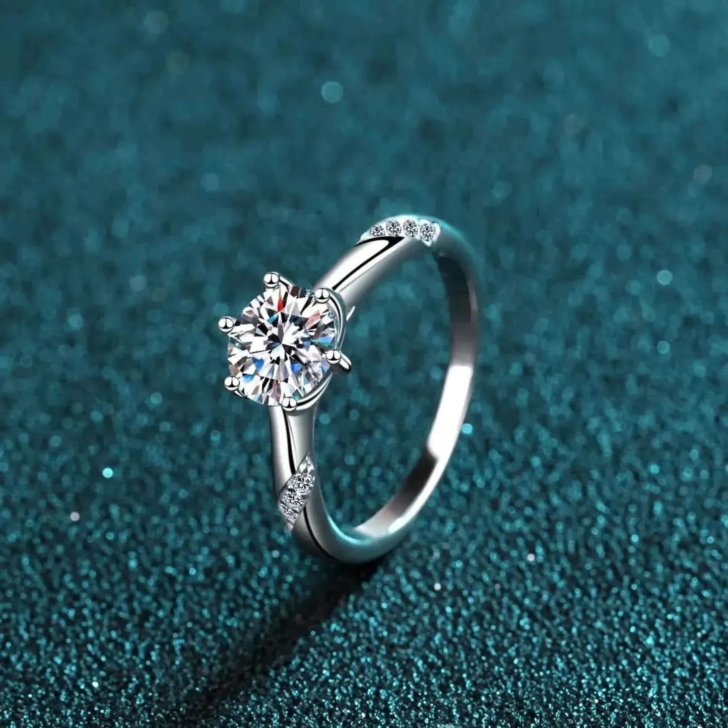1 Carat Moissanite 925 Sterling Silver Ring - Bad Moms Club