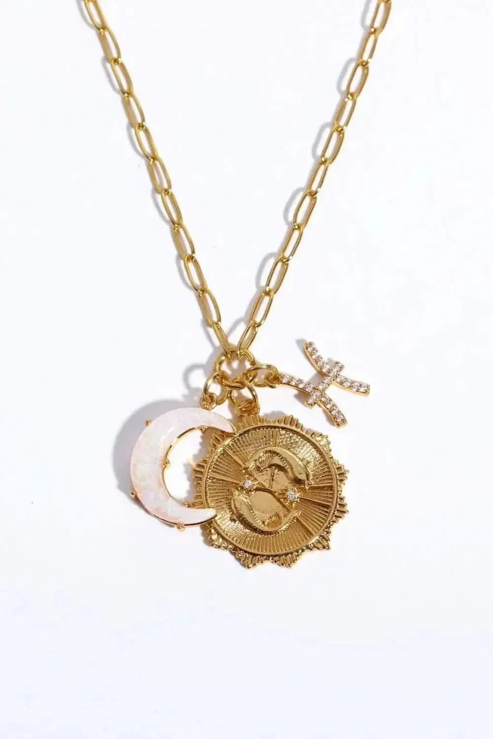 Constellation and Moon Pendant Copper Necklace - Bad Moms Club