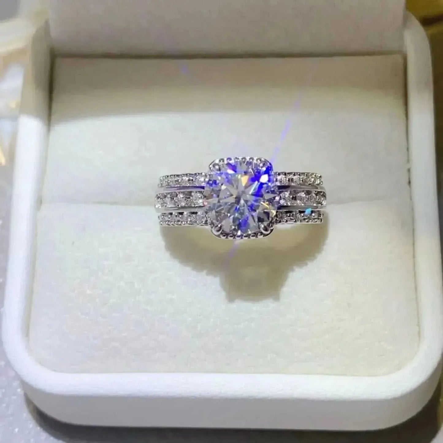 2 Carat Moissanite 925 Sterling Silver Ring - Bad Moms Club