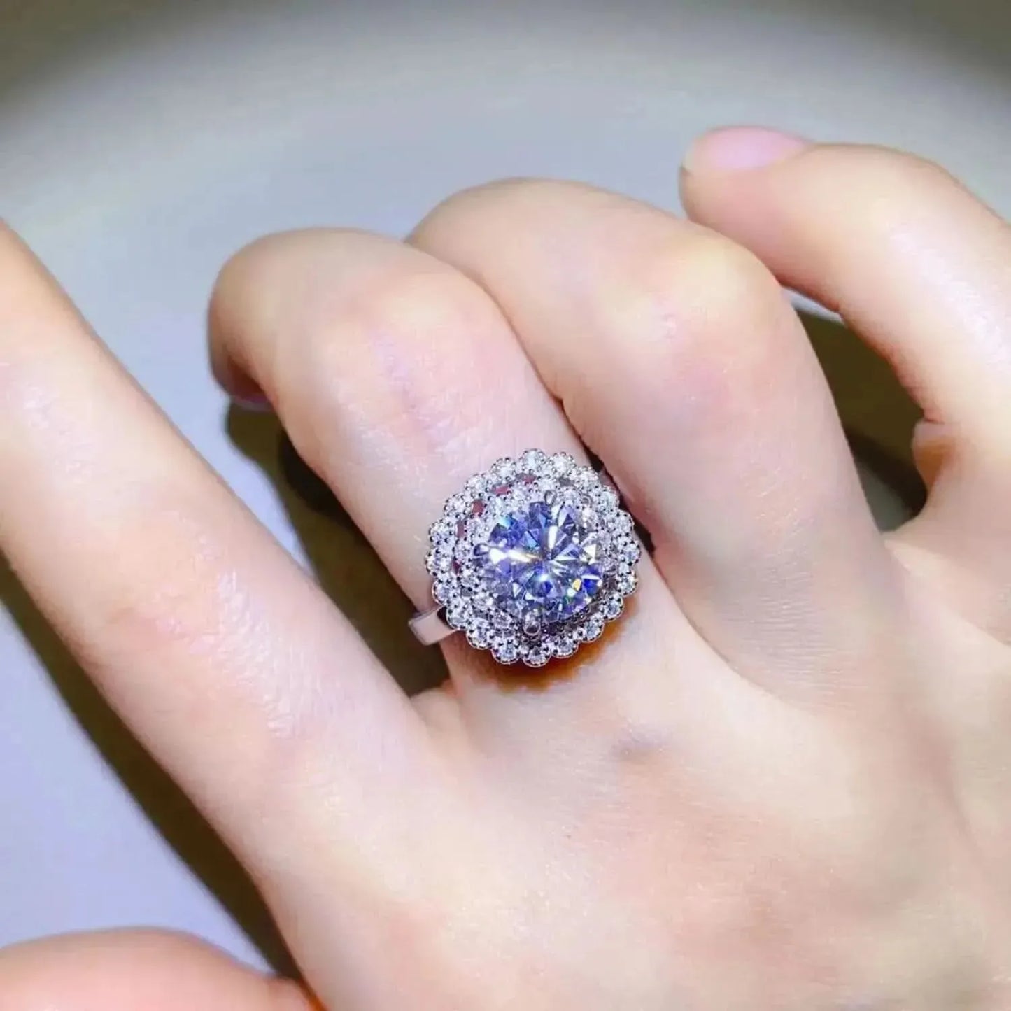 2 Carat Moissanite 925 Sterling Silver Ring - Bad Moms Club