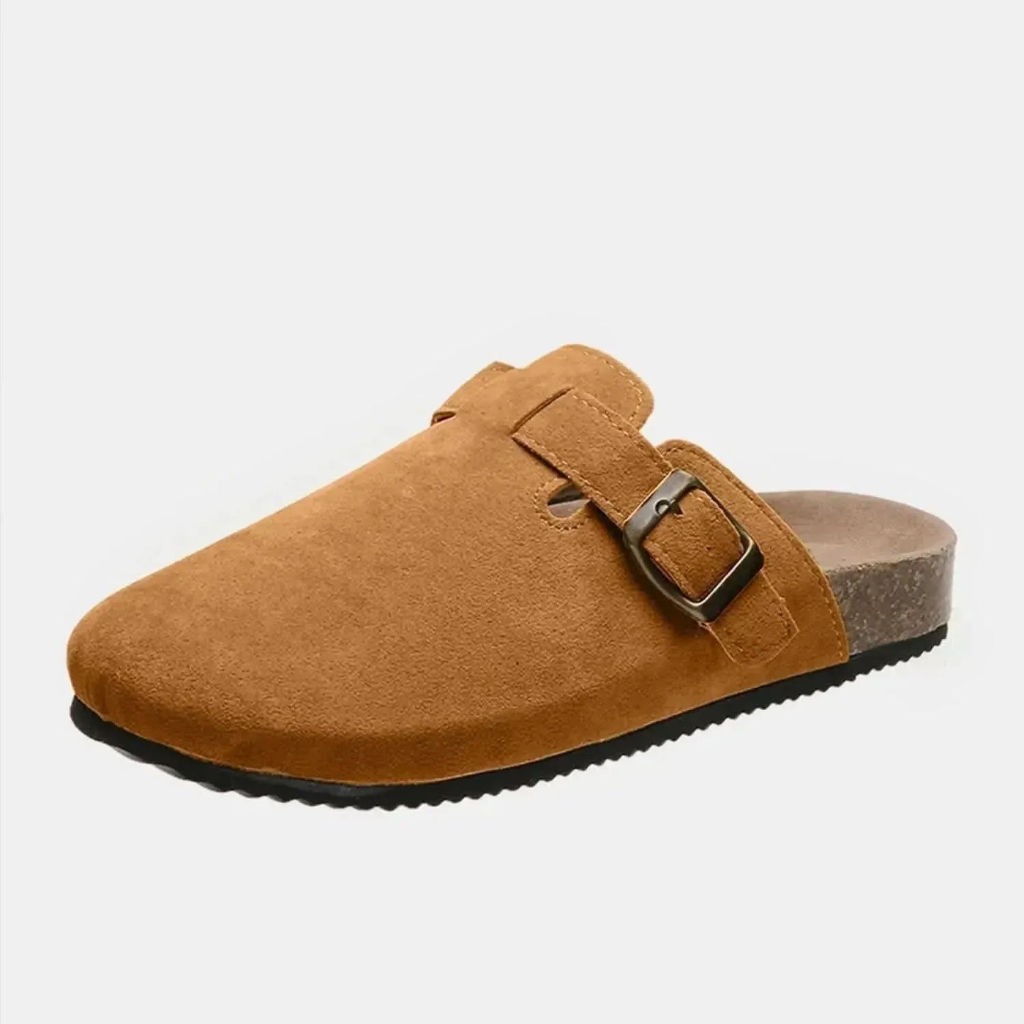 Suede Closed Toe Buckle Slide - Bad Moms Club