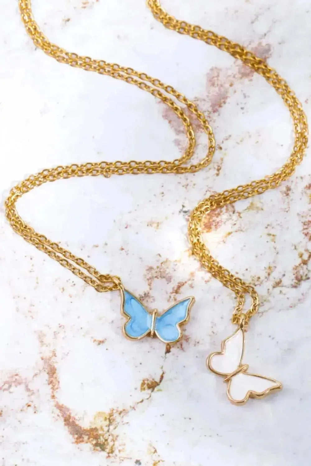 Butterfly Pendant Copper 14K Gold-Plated Necklace - Bad Moms Club
