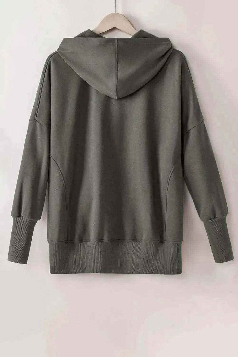 Quarter-Snap Dropped Shoulder Hoodie - Bad Moms Club