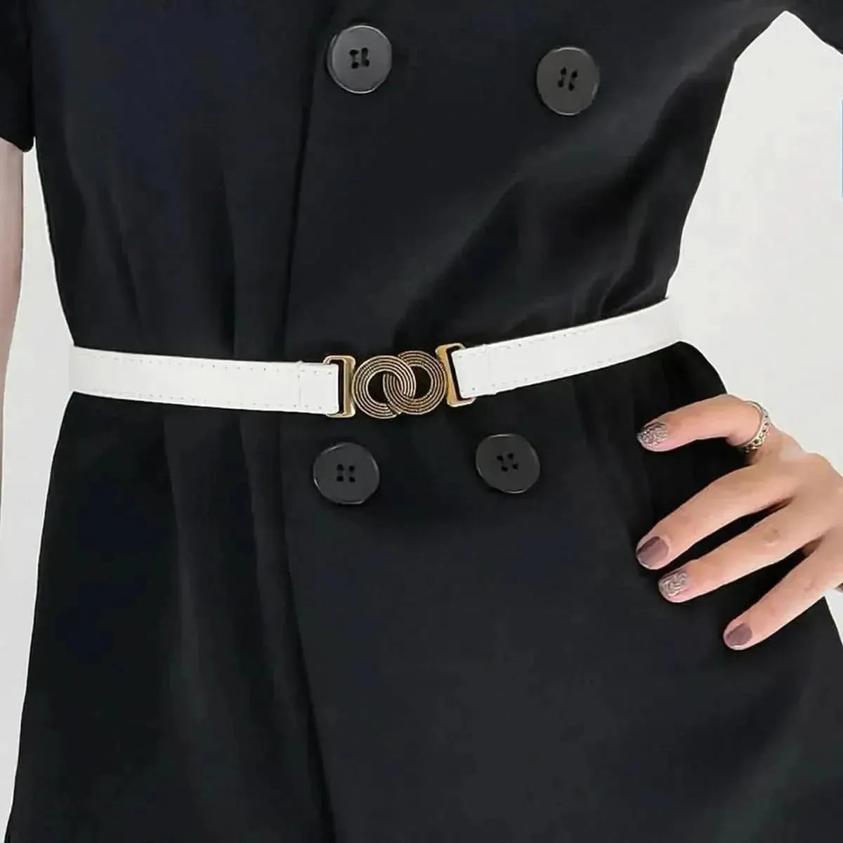 Alloy Buckle PU Belt - Bad Moms Club