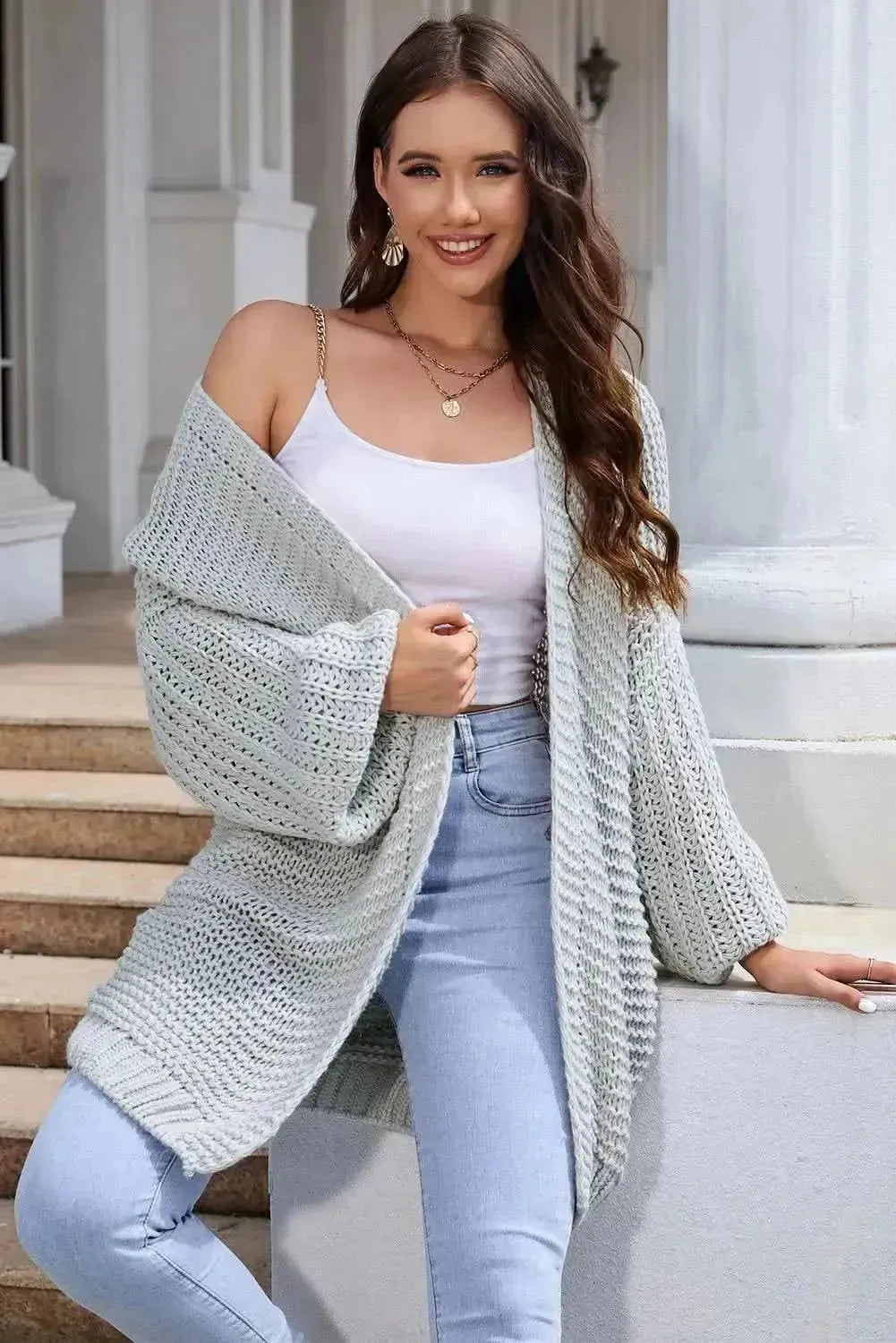 Open Front Longline Cardigan - Bad Moms Club