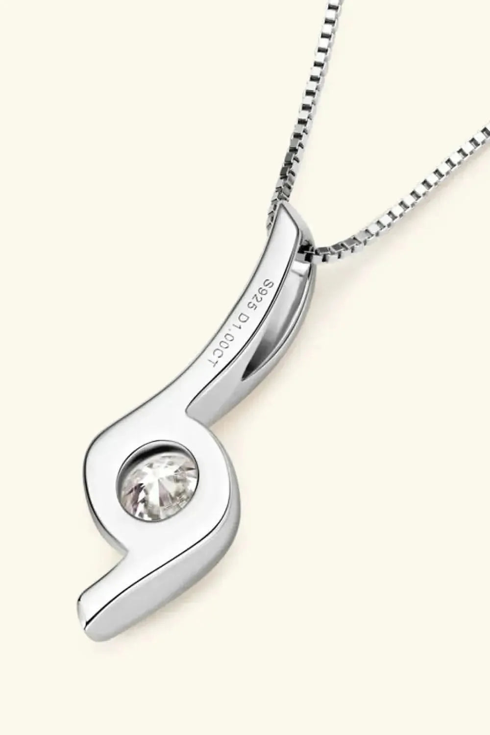 1 Carat Moissanite 925 Sterling Silver Necklace - Bad Moms Club