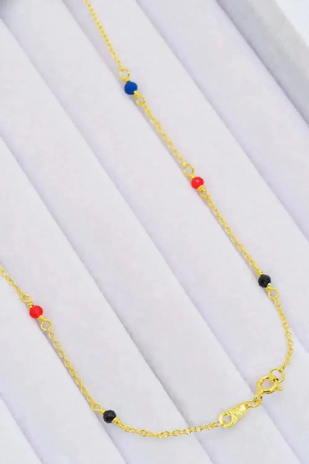 18K Gold-Plated Multicolored Bead Necklace - Bad Moms Club
